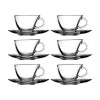 Pasabahce Cup & Saucer Set - 12 Piece Glass Penguen Photo