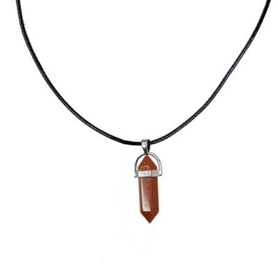Photo of Earth Stone Collection - Gold Sand Bullet Stone Necklace