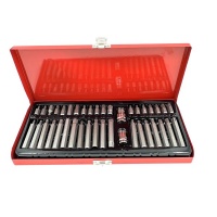 40 PIECE Bit Set Red Metal Box