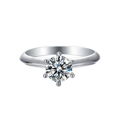 Photo of Solitaire Tiffany 6 Claw Setting 1.00ct Moissanite Engagement Ring