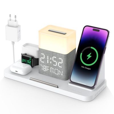 Wireless Charging Station 3 Multi Color Lights 5 in 1 0 100 Dimmable