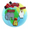 Interactive World Globe with 20 Velcro Motifs Photo
