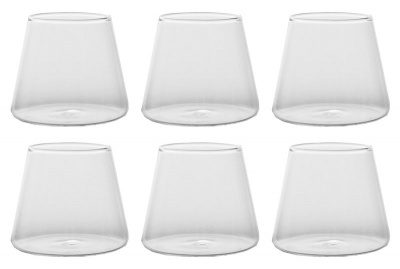Drinking Glass for Water Beverages Cocktails Set of 6