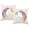 PepperSt – Scatter Cushion Cover Set – Unicorn Rainbow Photo