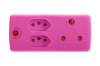 Electricmate 1x16 2x5Amp 3 Pin Adaptor Pink Photo