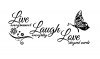 Graceful Accessories Live Laugh Love Vinyl Wall Sticker Photo