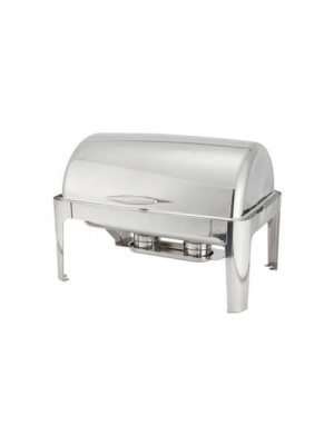 Stainless Steel Rectangular Roll Chafing Dish With Lid