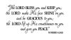 Graceful Accessories The Lord Bless You & Keep You Wall Vinyl Sticker Photo