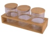 3-Piece Glass Storage Jars & Stand Photo
