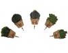 Fino Cactus Pot Plant Ceramic Wall Hooks - Set of 5 Photo