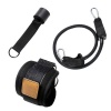 3 Piece Latex Yoga Rubber Loop Tube Yoga Pull Rope Set - Black Photo