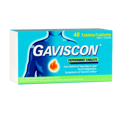 Photo of Gaviscon Peppermint Tablets Heartburn & Indigestion 48 Tablets