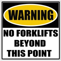 No Forklifts beyond this pint ABS Sign 29x29cm