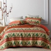 Linen Boutique Luxurious Christmas Bedspread 100% Cotton Quilted Embroidered Photo