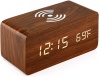 Killerdeals LED Digital Wooden Alarm Clock Wireless Charger Pad Photo