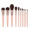 Soul Beauty Blush Collection 10 Piece Make Up Brush Set with Pouch Photo