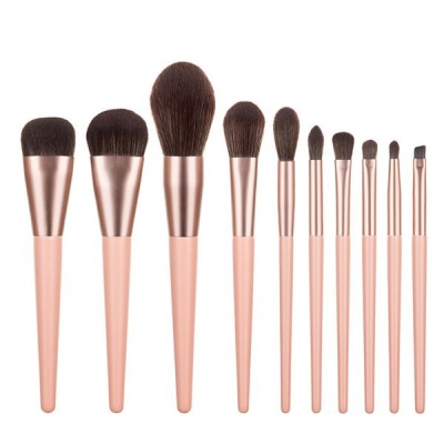 Photo of Soul Beauty Blush Collection 10 Piece Make Up Brush Set with Pouch
