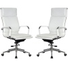 TOCC Classic PU Flat Cushion High Back - Pack of 2 Per Box - White Photo