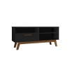 LINX Rack Paladio 1.4 Entertainment TV Stand - Black & Brown Photo