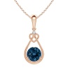 Stella Luna Knotted Heart Pendant-Swarovski Motana Crystal Rosegold Photo