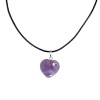 Earth Stone Collection - Amethyst Heart Stone Necklace Photo
