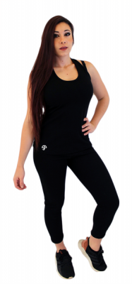 Photo of Shameless Persistence SP - 2 Piece Gym & Fitness Black Full Top & Tights Set
