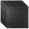 Set of 10 3D Black Brick Wallpaper Photo