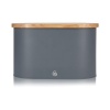 Swan Oval Bread Bin with Bamboo Cutting Board Lid Photo