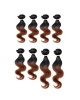 Body Wave 8 piecesS Human Blend Hair weaves package 14'16'18 #T1/33 Photo
