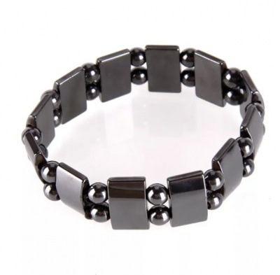 TryMe Weight Loss Magnetic Energy Therapy Bead Link Bracelet Black