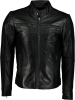 Mens Classic Slim Fit Black Nappa Leather Jacket Photo