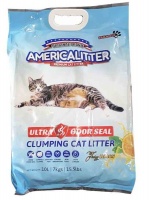 America Litter Clumping Cat Litter Tangy Lemon Ultra Odor Seal 7Kg