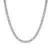 IMIX Men's Silver Byzantine Chain Necklace - NL-GL330-S Photo