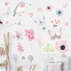 AOOYOU Flowers and Butterflies Art Sticker for Wall Decoration Photo