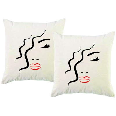 Photo of PepperSt – Scatter Cushion Cover Set – Abstract Womens Face
