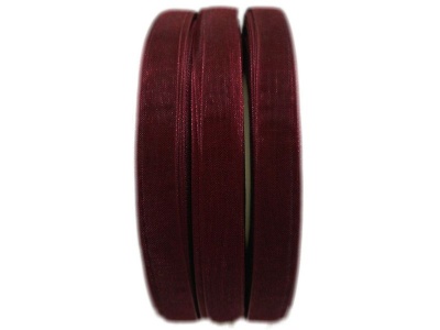 Photo of BEAD COOL - Organza Ribbon - 12mm width - Maroon - 120 meters