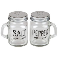 Dream Home New Kitchen Style Small Glass Salt Pepper Shaker Container Jar 120ml