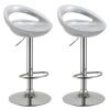 Bar / Kitchen Breakfast Stools - Set of 2 – Silver Colour Photo