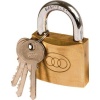 Bulk Pack x 2 Tri-Circle - Padlock Brass Box Key Alike 50mm Photo