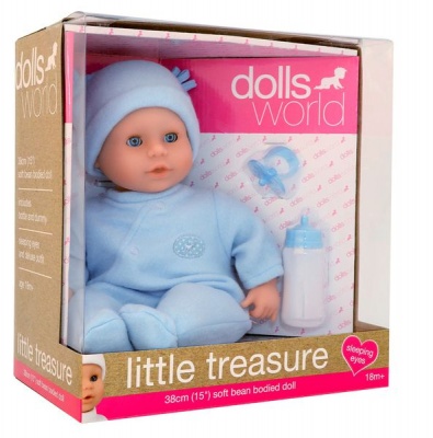 Photo of Dolls World Dollsworld - Little Treasure Baby Doll - Blue - 38cm