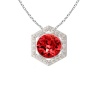 Stella Luna Honeycomb Necklace- made with Swarovski Ruby Crystal Photo