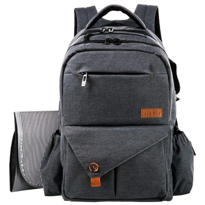 Photo of MLTK Designs Large Double Storage Baby Backpack - Dark Grey