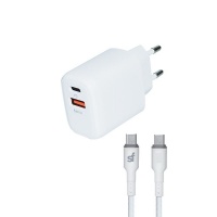 Superfly PD Wall Charger with Type C to Type C Cable White