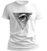 PepperSt Men's White T-Shirt - Eye Line Art Photo