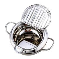 Stainless Steel Fry Pan with Stainless Steel Lid Kitchen