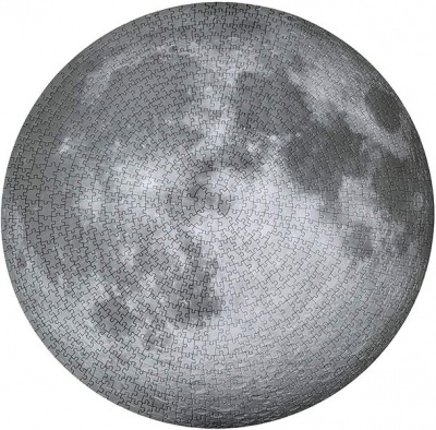 Photo of ATOUCHTOTHEWORLD Moon Jigsaw Puzzle 500 Pieces Round Full Moon Surface Puzzle