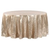 Round Sequin Tablecloth Champagne - 10 Seater Photo