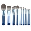 Everglitz Glamorous Professional 10 Piece Cosmetic Brush Set -Metallic Blue Photo