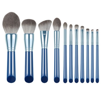Photo of Everglitz Glamorous Professional 10 Piece Cosmetic Brush Set -Metallic Blue