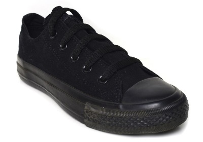 S 2522 Soviet Ladies Viper Low Cut Canvas Sneaker Black Mono